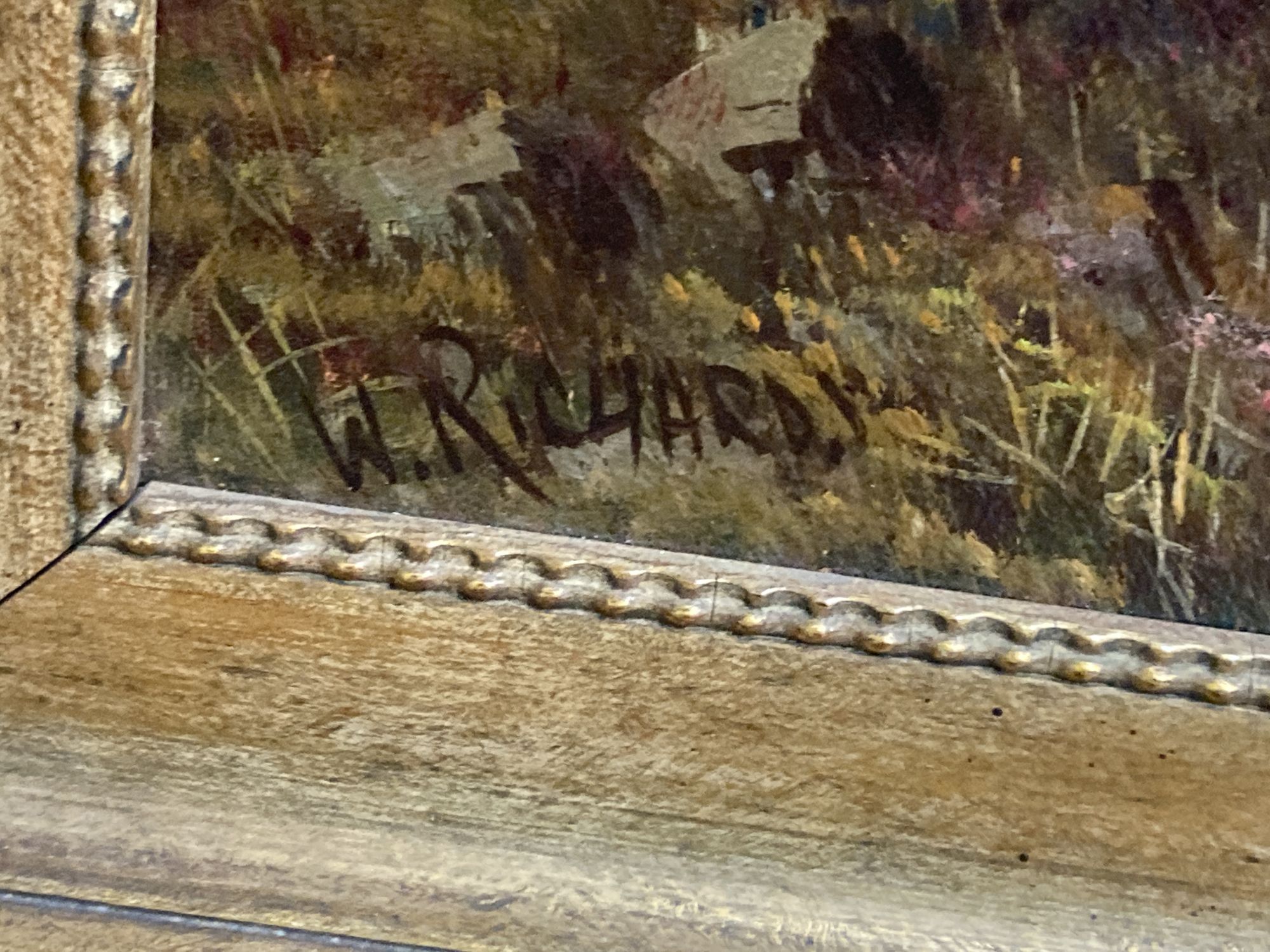 W. Richards (Jamieson), three oils on canvas, Aberfeldy, Glen Shiel and Untitled, signed, 30 x 50cm